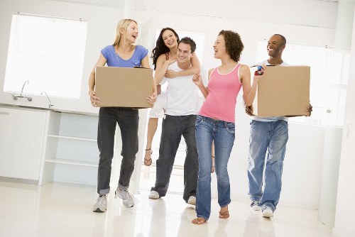 Moving team preparing a Pimlico flat relocation