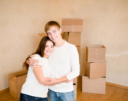 Removal team preparing a move in Pimlico with boxes and furniture