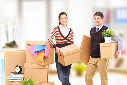 Removal van loaded for a central London move near Pimlico