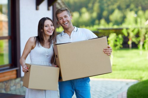 Office removals work in Pimlico with desks and moving boxes ready