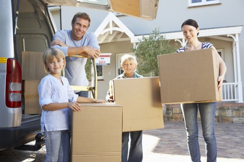 Packing supplies and carefully wrapped household items for a Pimlico relocation