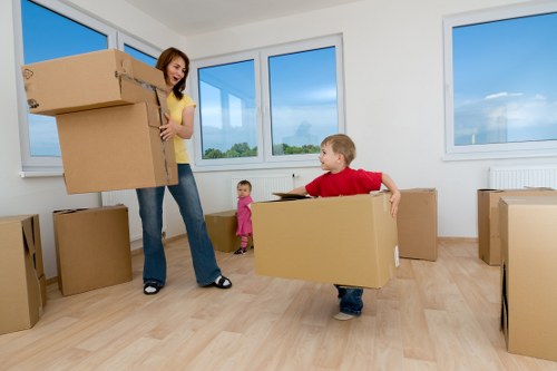 Small moving service preparing belongings for transport in Pimlico