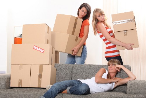 Van loaded with furniture for a local Pimlico move